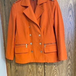 Michael Kors Orange Pea Coat